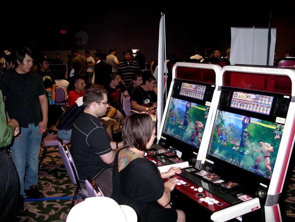 Evolution Championship Series tournament stage and arena screens