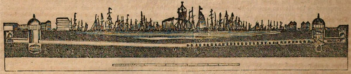 Penny Magazine 1832 340 Longitudinal Section of the Tunnel