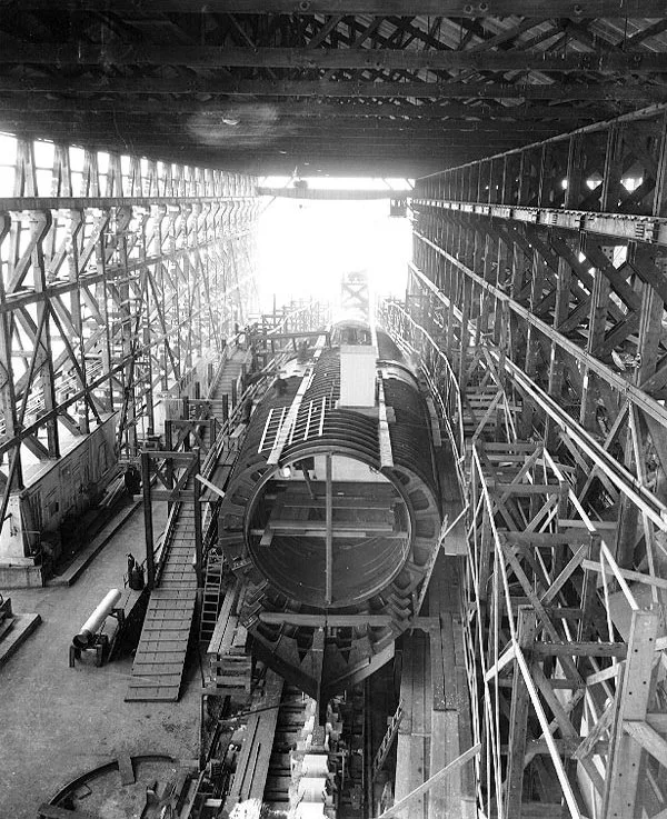 USS Squalus (SS-192) under construction, January 1938